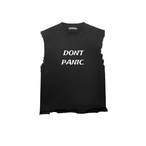 Tank noir DON'T PANIC blanc