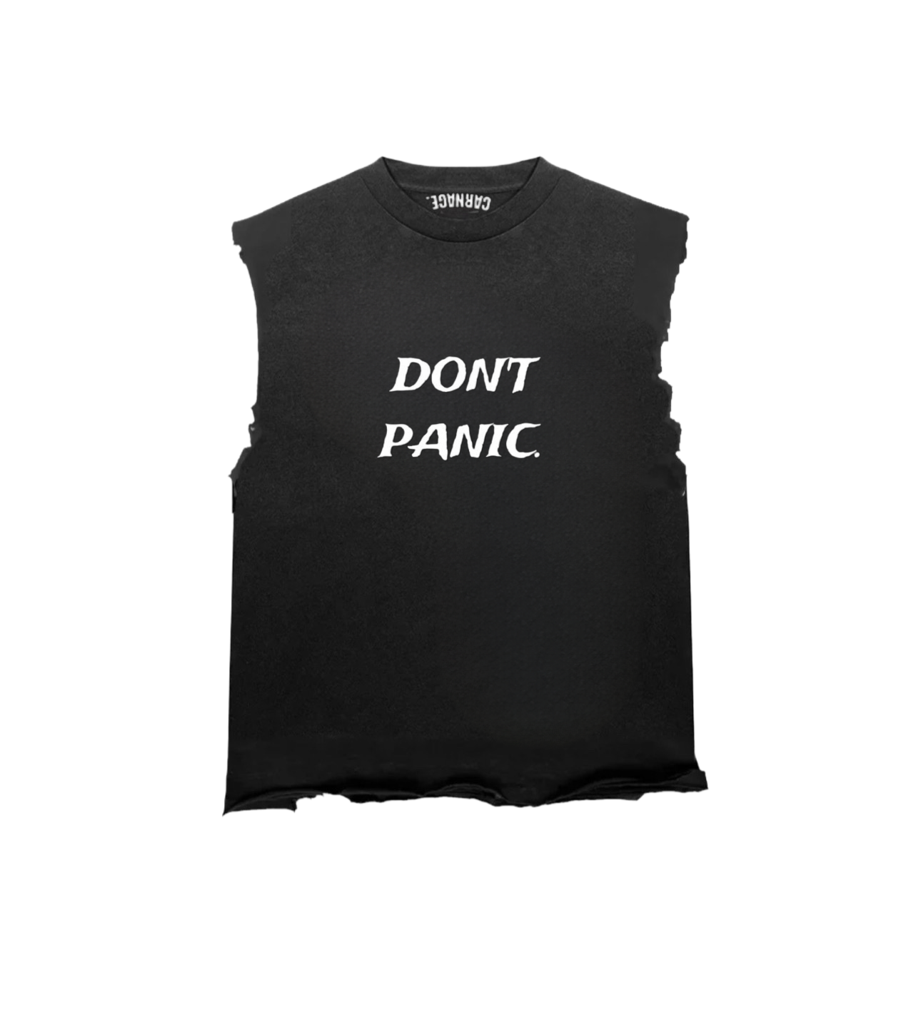 Tank noir DON'T PANIC blanc
