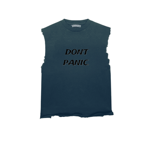Tank bleu DON'T PANIC noir